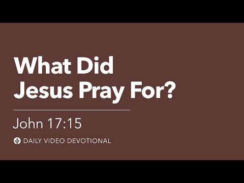 What Did Jesus Pray For? | John 17:15 | Our Daily Bread Video Devotional
