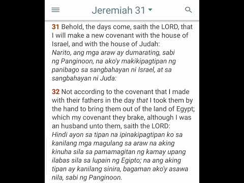 Bible Verse - Day 105 - JEREMIAH 31:31-32 English/Tagalog