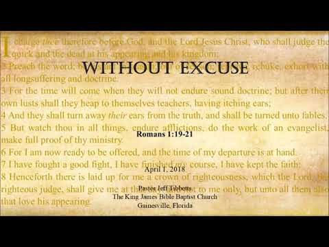 Romans 1:19-21 Without Excuse