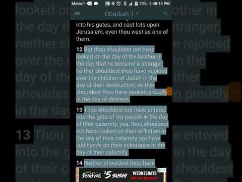 GMS 100%TRUTH: evening exhortation: Obadiah 1:12-15