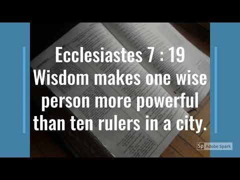 Bible Verse (Ecclesiastes 7:19-22)