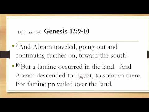 Dad’s Bible Tract 370 - Genesis 12:9-10