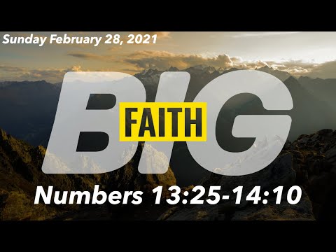 Sunday February 28, 2021: “BIG Faith” - Numbers 13:25-14:10