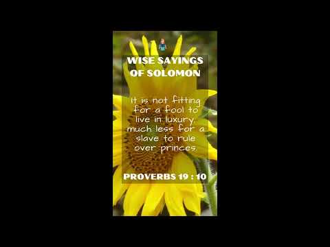 Proverbs 19:10 | NRSV Bible - Wise Sayings of Solomon