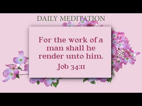 Daily Meditation | Job 34:11 | March 5, 2022 | Hebron