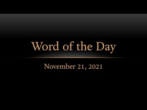 TURFJC Word of the Day for November 21st, 2021: Psalm 112:9-10