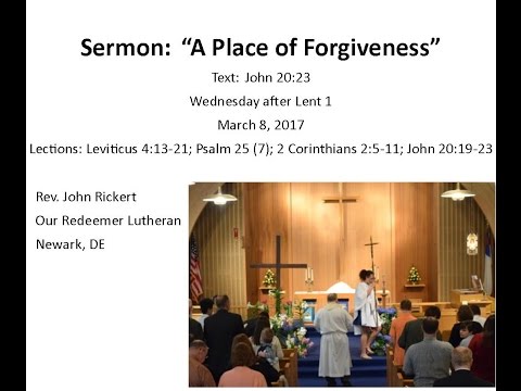 John 20:23 A Place of Forgiveness
