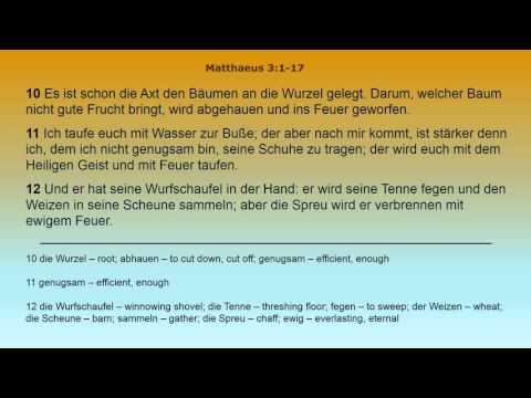 Theological German - Matt 3:1-17