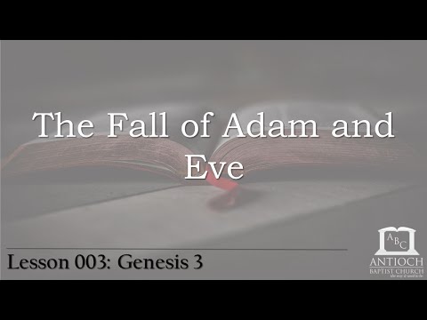 Sunday School Lesson 003 - The Fall of Adam and Eve (Genesis 3:1-24)