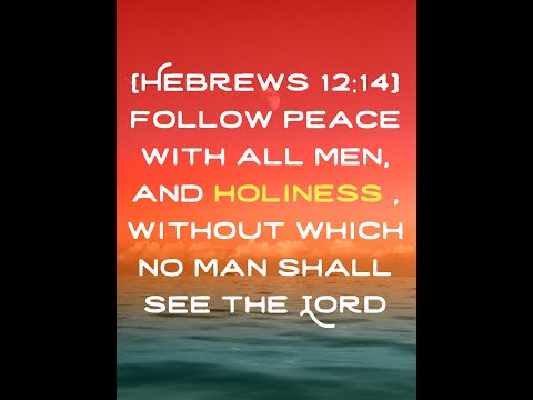 Hebrews 12:14 ...TRUE holiness explained  !