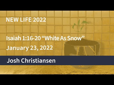 OCC Sunday Service ~ January 23, 2022  - Isaiah 1:16-20 “White As Snow”