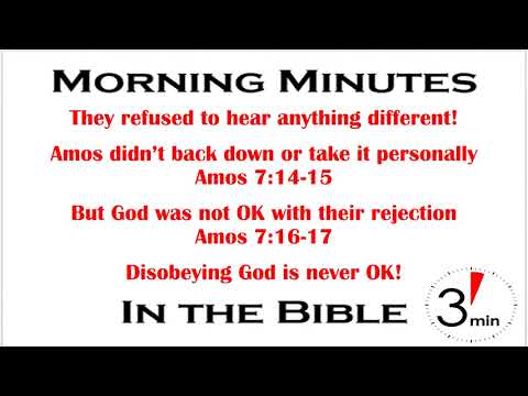 Rebellion Is Not OK With God! Amos 7:10-17