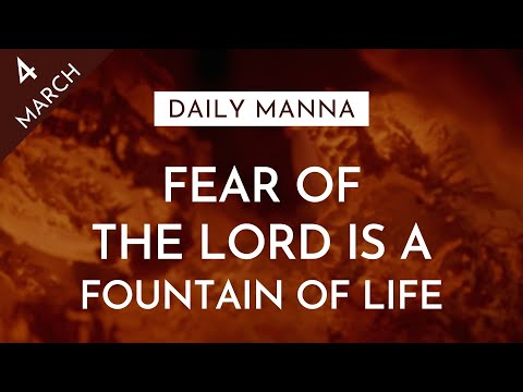 Fear Of The Lord Is A Fountain Of Life | Proverbs 14:27 | Daily Manna