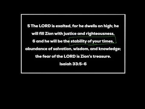 Live in the Text // Isaiah 33:5-6