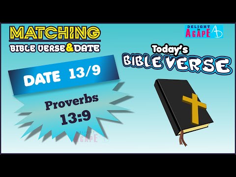 Date 13/9 | Proverbs 13:9 | Matching Bible Verse - Today's Date | Daily Bible verse