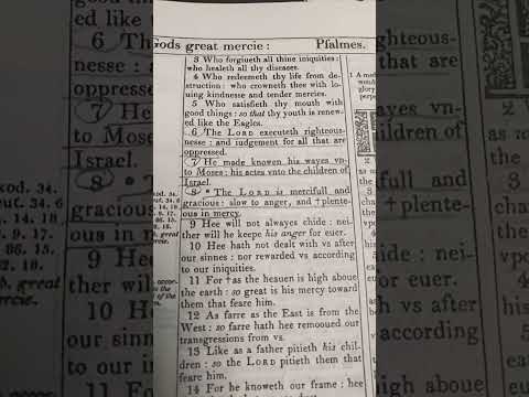 Psalms 103:7-8 The Lord is merciful and gracious.