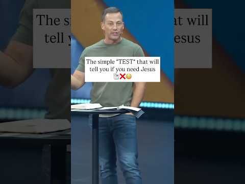 The simple *TEST* that will tell you if you need Jesus