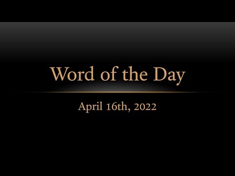 TURFJC Word of the Day for April 16th, 2022: 1 Samuel 18:8–9