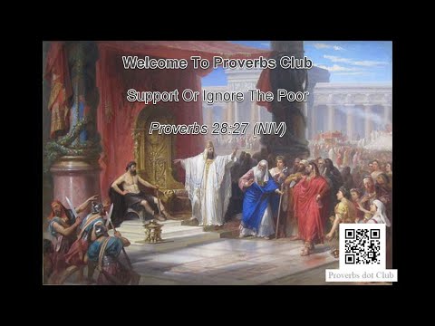 Support Or Ignore The Poor - Proverbs 28:27