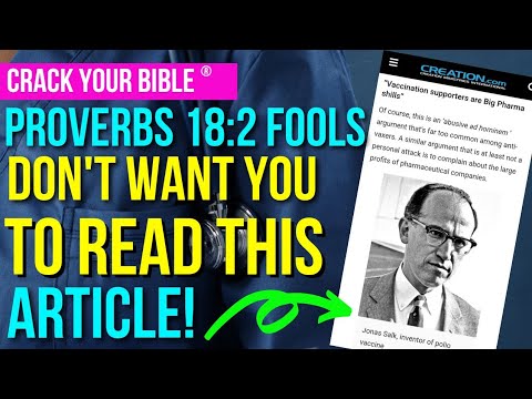 Proverbs 18:2 People Hate This Vax Truth!