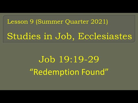 Job 19:19-29 "Redemption Found"