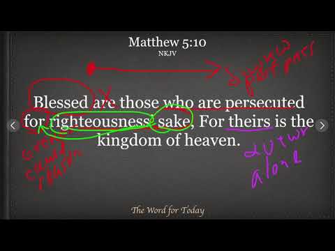 The Word for Today Matthew 5:10