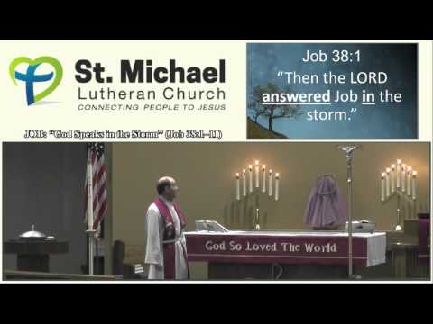 JOB: “God Speaks in the Storm” (Job 38:1–11)