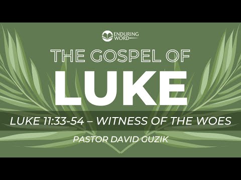 Luke 11:33-54 - Witness of the Woes