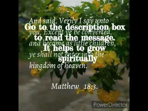 The Child In The Midst.... Matthew  18:2-3