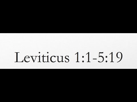 Reading of the KJV Bible (Leviticus 1:1-5:19)