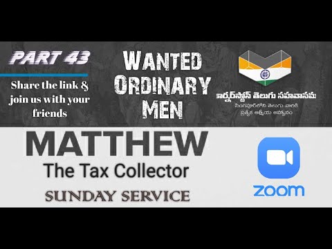 Matthew, The Tax Collector/Luke 5:28/Wanted Ordinary Men PART 43