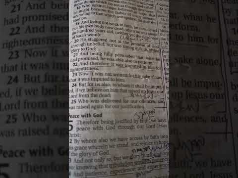 The Living Word of God. Scripture Reading Romans 4:20-24 KJV