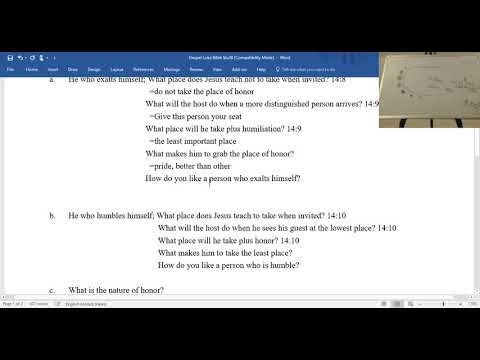 Boksoon Kim Bible Study Luke 14:1, 7-14  Proud and Humble