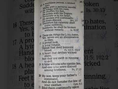 Start your day with "Good Morning Scripture!" ???? ☕️ [Proverbs 6:12-19]