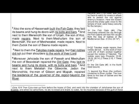 "Repairing of Gates & Walls"  Nehemiah 3:1-32