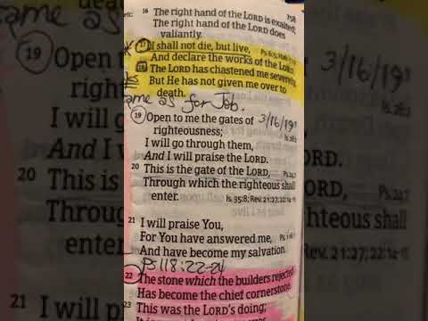 Psalm 118:17 “ I shall not die, but live, and declare the works of the Lord !”