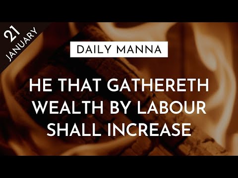 He That Gathereth Wealth By Labour Shall Increase | Proverbs 13:11 | Daily Manna