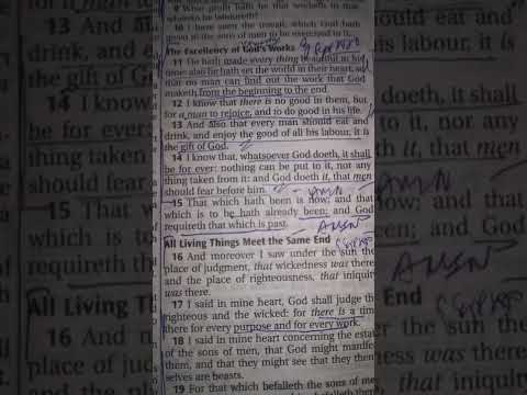 The Living Word of God. Scripture Reading Ecclesiastes 3:11-14 KJV