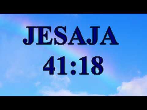 Isaías 41:18 em 14 línguas (Ordem alfabética); Isaiah 41:18 in 14 languages ​​(Alphabetical order).