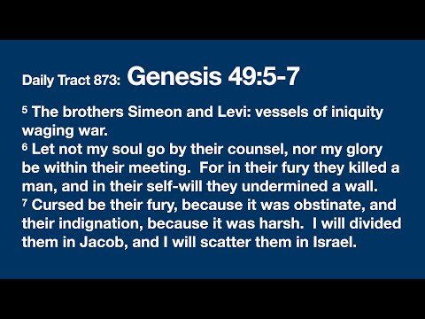 Dad’s Bible Tract 873 - Genesis 49:5-7