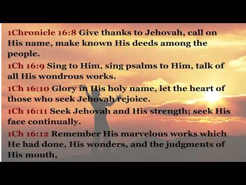 Thanksgiving Before & After Turkey Day - 1 Chronicles 16 : 8 - 12