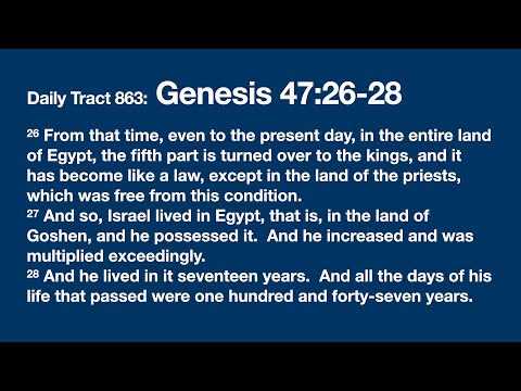 Dad’s Bible Tract 863 - Genesis 47:26-28