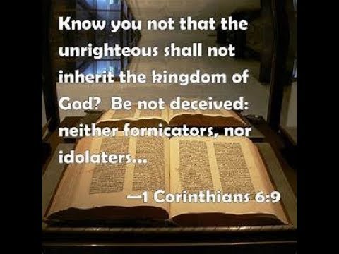 1 Corinthians 6:9 the UNRIGHTEOUS are NOT believers! Context