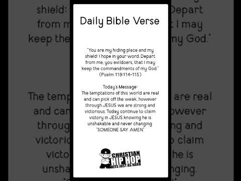 Bible Verse of the Day - Hope In God's Word (‍Psalm 119:114-115) #BibleVerse #DailyMessage #Jesus