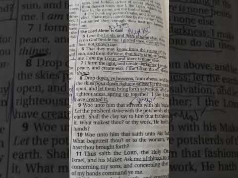 The Living Word of God. Scripture Reading Isaiah 45:5-8 KJV