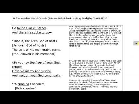 "Prevailed" Hosea 12:1-14