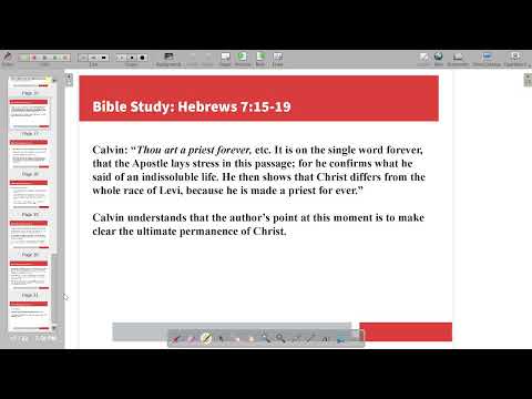 Bible Study Livestream - Hebrews 7:15-19