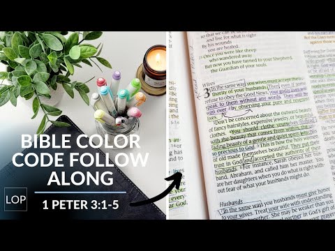 Bible Color Code Follow Along | 1 Peter 3:1-5