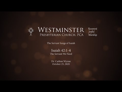 Isaiah 42:1-4 - The Servant We Need