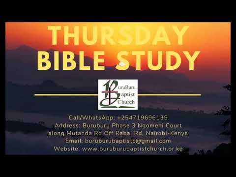 BBC Thursday Bible Study Fellowship (Psalm 38:13-22) - January 14, 2021